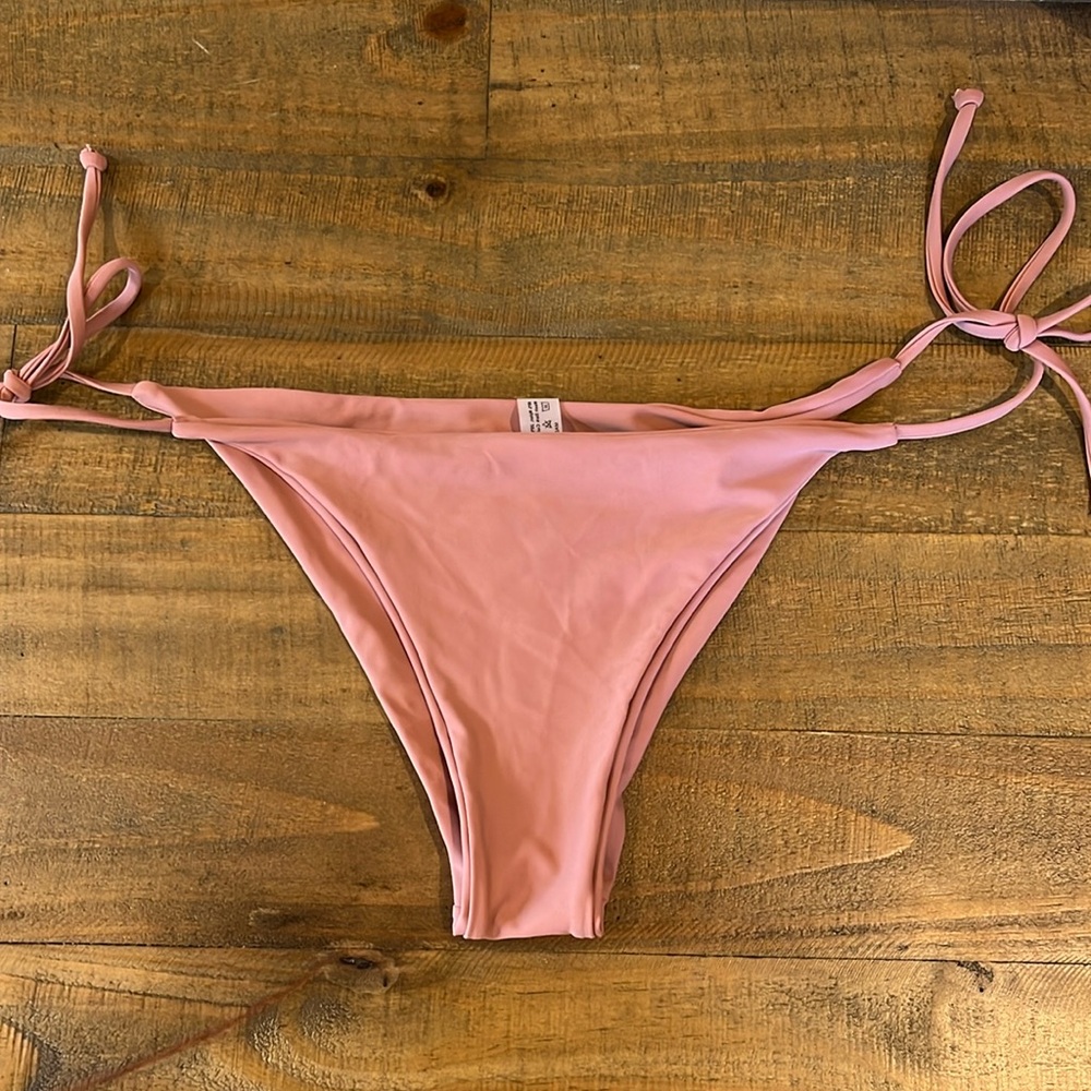 SHEIN Pink String Bikini Bottom Cheeky Large